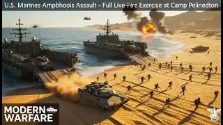 U.S. Marines Amphibious Assault &ndash; Full Live-Fire Exercise at Camp Pendleton