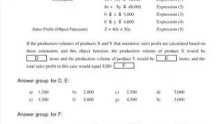 Exercise PM (Linear Programming)