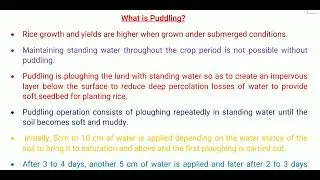 What is Puddling? NET | SMS | STO exam preparation | Agriculture Aspirant