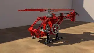 Lego Technic 8032 Universal Set Model D - Assembly Animation and Functions Review