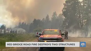 Red Bridge Road fire destroys two structures