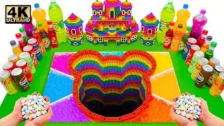 Epic Soda Explosion in LEGO Mickey Mouse Hole &ndash; Coca-Cola, Pepsi, Fanta vs Mentos!