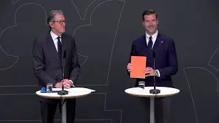 Pressträff med migrationsminister Johan Forssell och utredaren Dag Stegeland