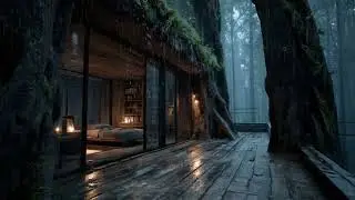 Peaceful Forest Cabin Rain 🌧️ | Night Ambience for Calm Sleep
