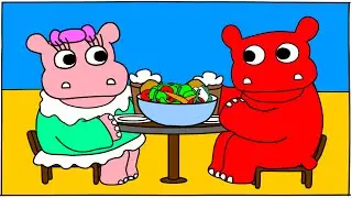 It's A Jungle Out There! | 🥗 Hippo Lunch 🥗 | Hippo Works Cartoonlets