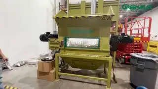 GREENMAX Foam Densifier M-C300 Used to Recycle Styrofoam Operated by USA Recycler