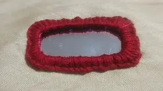 rectangle mirror work.#handembroidery #handwork .