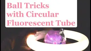 Plasma Ball Fun Tricks with fluorescent tube - circular and cylinder tubes