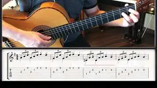 La mome ( Estudio F&aacute;cil) partitura y tab / guitarbn