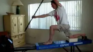 Andreas Dittmer paddling the New SpeedStroke GYM Canoe - C1N