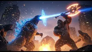 Ultimate Showdown: King Kong and Godzilla battle the monsters.