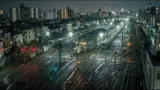 tokyo railway night 🚆 train station lofi beats to chill, relax, focus