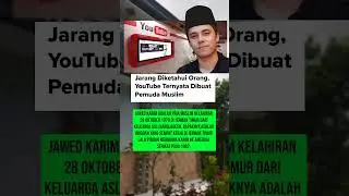 YouTube dibangun oleh pemuda muslim #beritaterkini #youtube #jawed