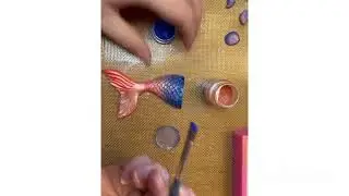 Painting Mermaid Soap Embeds with Mica for CP soap
