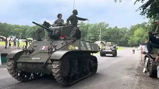 WWII Stuart Tanks Driving Demo - Berwick WWII Weekend 2024 (M3A1, M3A3, M5A1)