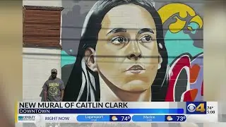 Indy artist creates mural of incoming WNBA star Caitlin Clark