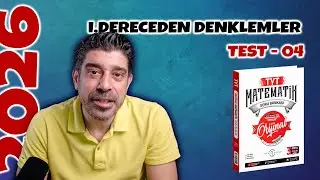 I.Dereceden Denklemler TEST 04 | ORİJİNAL TYT SORU BANKASI | #yks2026