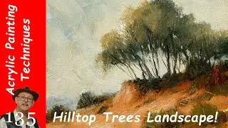 QUICK, LOOSE and MESSY! Landscape painting for beginners in Acrylics! #impressionism