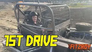 Teaching my son how to drive! (in a Stockcar)