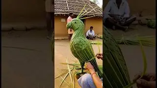 Palm Leaf Parrot 🦜 | Pure Handcrafted Eco Art | NeeomCraft