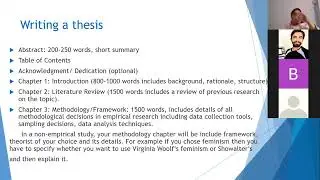 Writing a thesis (overview)