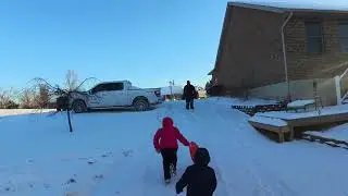 Sled riding with the new camera