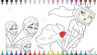 Don't Make TV WOMAN Hurt Coloring Pages Skibidi Toilet 66 All episodes