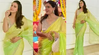 kajol 💚 fancysarees #kajol #kajolsharma #kajolfans #kajolsong #fancysarees #green #saree #ddfashion