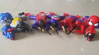 UNBOXING SPIDERMAN BATMAN SUPERMAN HULK CAPTAIN AMERICA BIKER ARMY