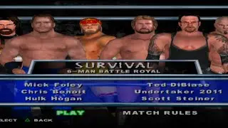 Taker vs Hogan vs Foley vs Dibiase vs Bento vs Steiner #wwe #2k22gameplay #ps2 #wrestling #ps2games