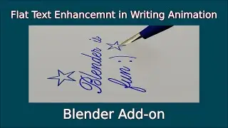 Flat Text Feature in Writing Animation Add-on | Free Blender Add-On