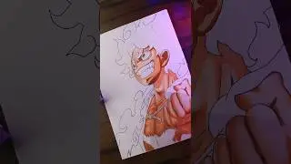 Luffy gear5 coloring with ohuhu markers #short#shorts#youtube #youtubeshorts#one piece