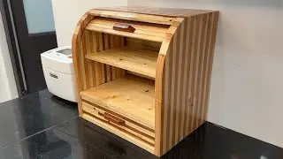 Decorative Wood Interior Design Project // How To Make A bread Storage Cabinet For The Kitchen