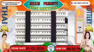 THAILAND LOTTERY LIVE STREAM NIGHT DRAW ON 01-02-2026 AT 08:30 PM FROM BANGKOK.
