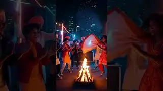 Lohri Celebration Full Masti 🎉 Desi Vibes#shorts #lohri #punjabi #punjab #entertainment 🔥🔥