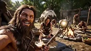 Caveman VLOG 1 - Hunting and Eating Together