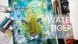 Tutorial video #89 – WATER TIGER the painting process (time-lapsed)