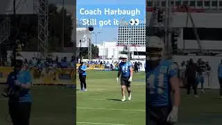 Jim Harbaugh, Chargers HC, Throwing Passes at Training Camp | 2024 NFL Season Highlights 🏈⚡️