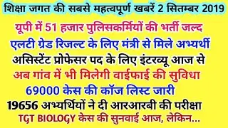 UP मे 51000 पुलिस भर्ती जल्द । Daily Employment news 02 September