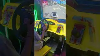 Kid's First Arcade Racing Game Experience! | Fun at the Game Zone.