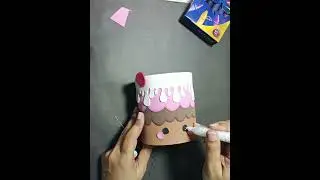 DIY/cute cupcake pen Holder/with foam sheet/ and tin can/