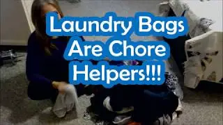 Laundry Bags Are Chore Helpers 🕐 Las bolsas de lavander&iacute;a son ayudantes de tareas