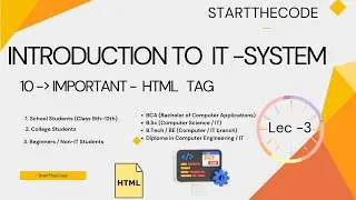 10 Important HTML Tags | Introduction to IT System | Lec 2 | Unit 3 Notes | HTML / BCA / Diploma
