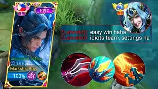 ARROGANT PLAYER UNDERESTIMATE ZILONG SO BAD! (one shot - kill all) ZILONG BEST BUILD 2023