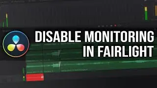 DaVinci Resolve 16: How to disable audio feedback (Monitoring) in Fairlight