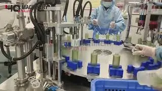 automatic rotary bottle filling and capping machine for cosmetics #fillingbottlingline #equipment