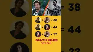 Math puzzle | Shahrukh khan 🔥 Prabhas #dunkivssalaar #mathgame #movie #short