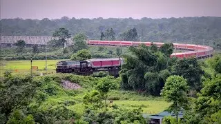 Beautiful ❤️ Snake Curve of Sikkim Mahananda Express crossing Jaldhaka Bridge.