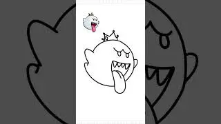 How to Draw Boo from Super Mario
