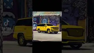 Before and After Of Cj On 32s Escalade!! 💙💛 #subscribe #cjon32s #escalade #luxurysuv